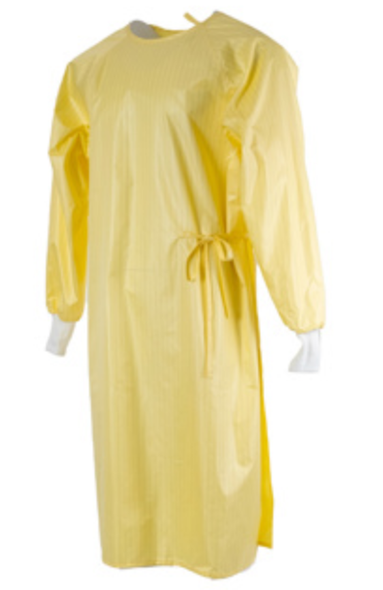 MIP Reusable Level 2 Isolation Gown, Wraparound, with Anti-Static Stripes.