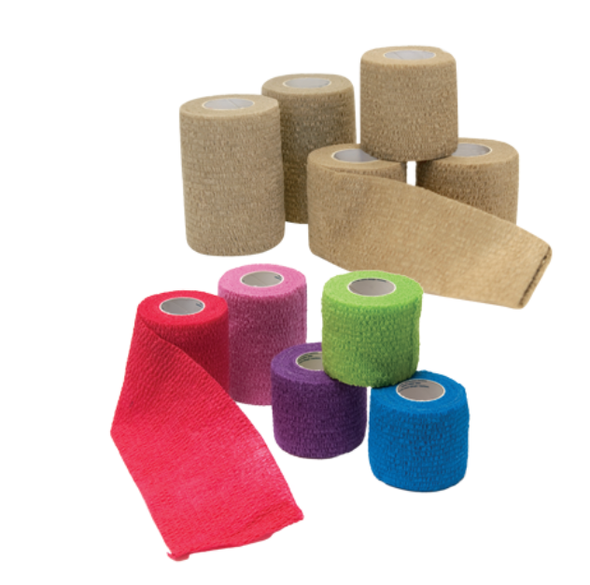 Pro Advantage Cohesive Bandage, Tan, 4 inches x 5 yards - 18/BX.