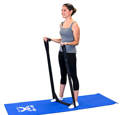CanDo Multi-Grip Exerciser, 6 Foot Exerciser, X-Heavy - Black.