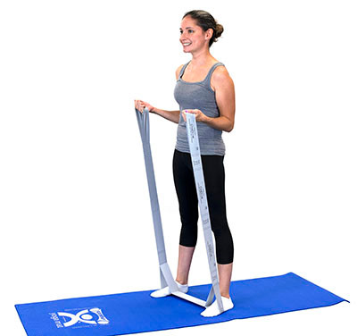 CanDo Multi-Grip Exerciser, 6 Foot Exerciser, XX-Heavy - Silver.