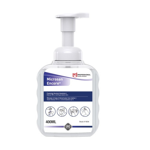 Microsan Encore Foam Alcohol Rub with Pump-hand sanitizer, 400ml.