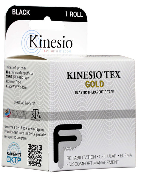 Kinesio Gold FP Tape, 2 inch x 5.5 Meter - Black.