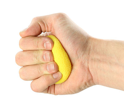 CanDo Memory Foam Squeeze Ball, X-Easy, 2.5 inch Diameter - Yellow.