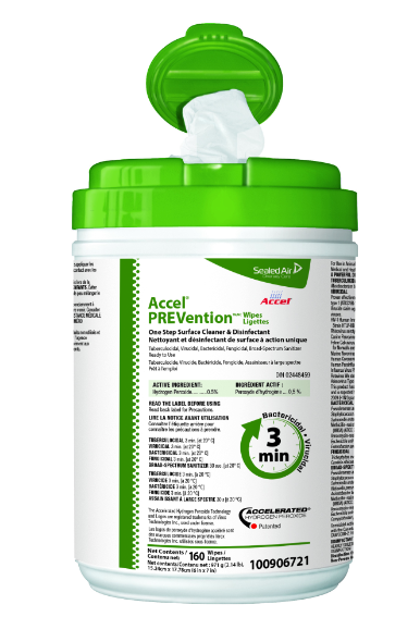 Accel PREVention Disinfectant Wipe - 160/PK.