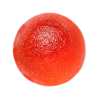 CanDo Gel Squeeze Ball, Standard Circular, Light - Red.