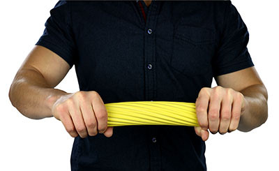 CanDo Twist-N-Bend Bar, 12 inches, X-Light - Yellow.