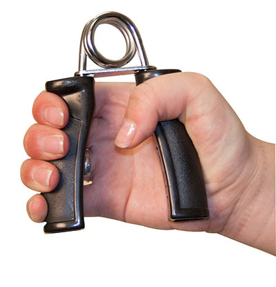 CanDo Ergonomic Fixed Hand Grip Exerciser, Pair, 48 lbs, X-Heavy - Black.