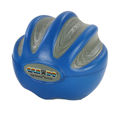 CanDo Digi-Squeeze Hand Exerciser, Medium, Firm - Blue.