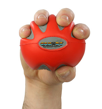 CanDo Digi-Squeeze Hand Exerciser, Large, Light - Red.