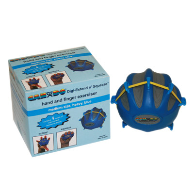 CanDo Digi-Extend n' Squeeze Hand Exerciser, Large, Heavy - Blue.