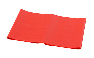 CanDo Low Powder 4 Foot Pre-Cut Exercise Bands, Light - Red.