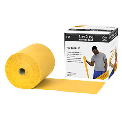 CanDo Latex Free Exercise Bands, XXX-Heavy, Gold.