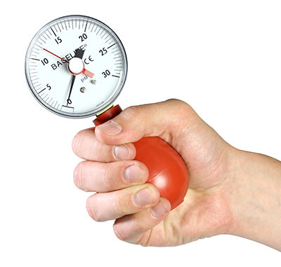 Baseline Dynamometer, Pneumatic Squeeze Bulb, 30 PSI Capacity with Reset.