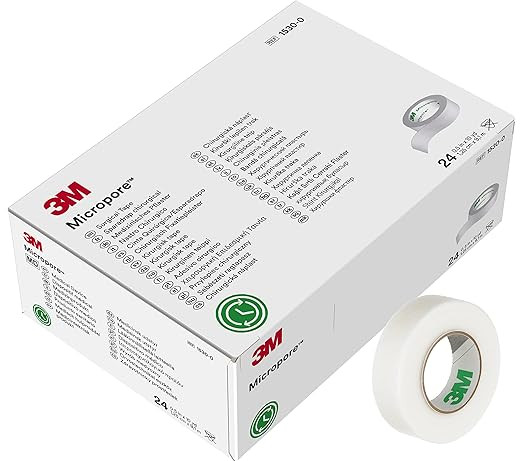 3M Micropore 1/2 inch Hypoallergenic Paper Tape - 24/BX.