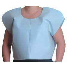IMCO Patient Exam Cape, Tissue/Poly/Tissue - Front/Back Opening, Blue, 30x 21 inches - 100/BX.
