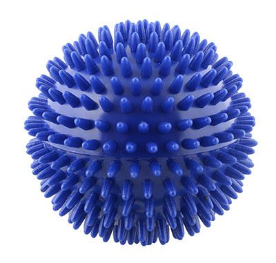 CanDo Massage Ball With Bumpy Texture, Blue, 10cm (4 inches).