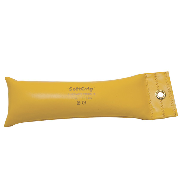 CanDo SoftGrip Hand Weight - 7 lb - Yellow.