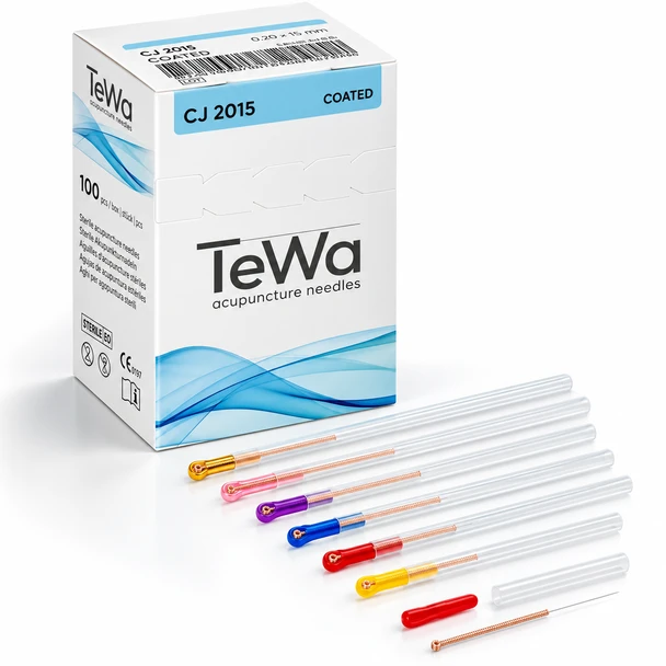 TeWa Coated Acupuncture Needle .25 x 30mm 100/Box