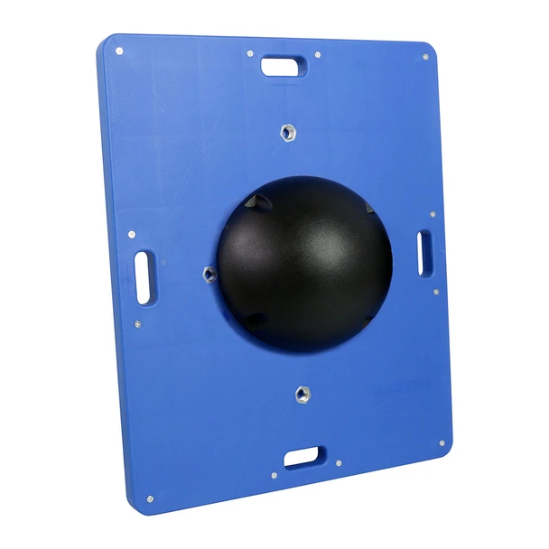 CanDo MVP Balance System, 15" x 18" Wobble Board with 1 Black Ball (X-Hard)