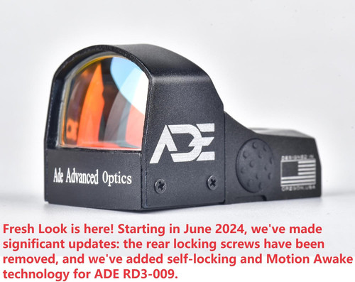 Ade Optics RD3-009 Shake Awake WATERPROOF Compact MINI Crusader Red Dot Reflex Sight Pistol or Rifle and Glock MOS
