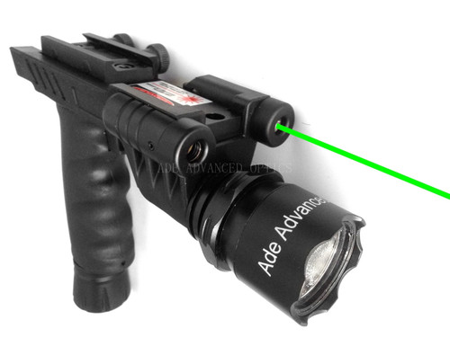 Ade Advanced Optics 650 lm Dual Strobe Flashlight with Blue Laser Combo Sight