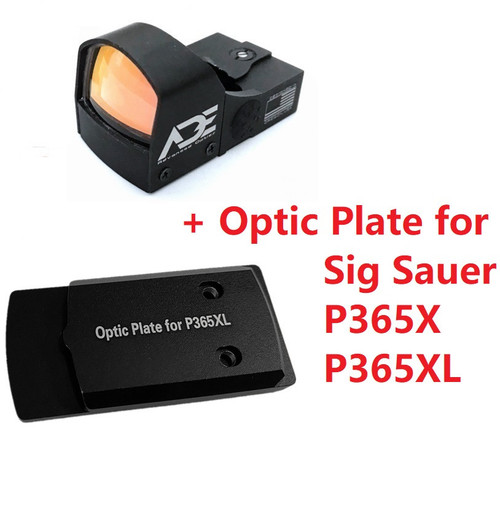 Ade Advanced Optics  Shake Awake Crusader RD3-009 Red Dot Reflex Sight + Optic Mounting Plate for Sig Sauer P365XL/P365X Handgun