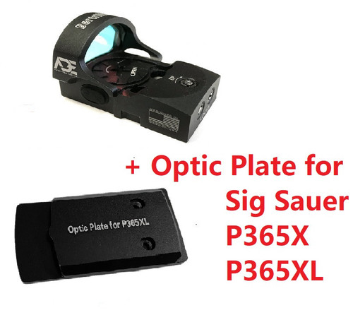 Ade Advanced Optics Bertrillium RD3-013 Red Dot Reflex Sight + Optic Mounting Plate for Sig Sauer P365XL/P365X Handgun
