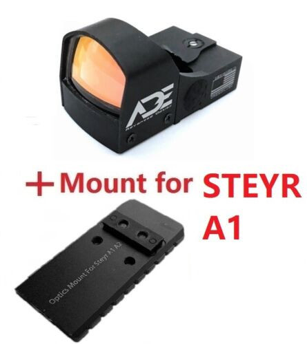 ADE Compact  Shake Awake RD3-009 Crusader Red Dot Sight + Mounting Plate for Steyr A1 A2 Pistol Handgun + Picatinny Plate