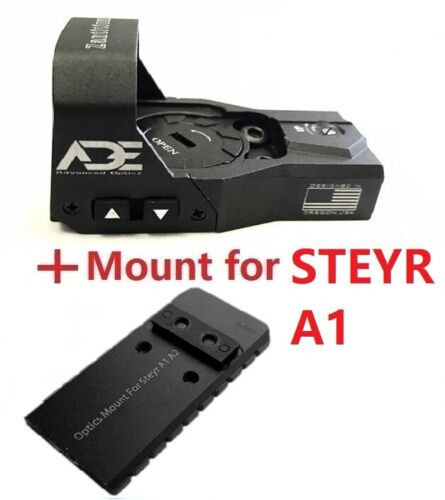 ADE RD3-015 Zantitium 4MOA Red Dot Sight + Mounting Plate for Steyr A1 A2 Pistol Handgun + Picatinny Plate