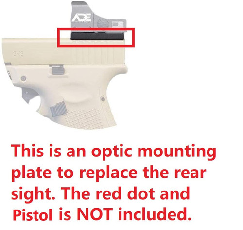 Optic Mount Plate for Beretta Nano- Compatible with JPoint,Shield RMSc,Vortex Defender CCW,Holosun 507K/407K/EPS/EPS Carry,Crimson Trace CTS-1550/1250,Swampfox Sentinal, Sig Romeo zero,ADE RD3-018 Spike,RD3-021 Nuwa,RD3-021 PRO,RD3-030 Apollo Red Dot