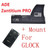 Ade RD3-015 PRO (Zantitium PRO) RED Dot Reflex Sight + Optic Mounting Plate for All GLOCK (Non-MOS) Standard models, Canik TP9SF and Taurus GX4, G3C & G3 with factory steel sights pistol