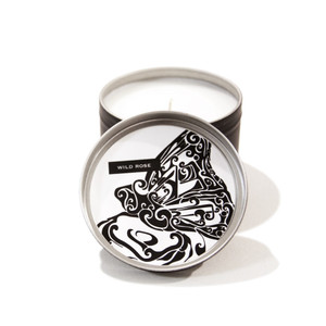 EJH Brand Signature Travel Candle Tin Wild Rose