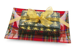 Mudpie Plaid Glass Dish with Soap Set