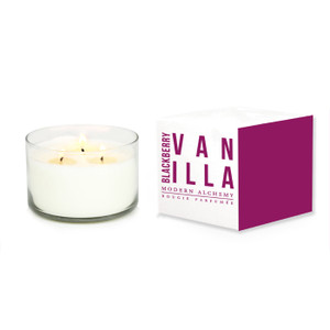 Modern Alchemy Blackberry Vanilla White Box Collection 3 Wick Candle