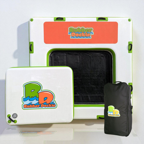 Rubber Dockie Hybrid 2-in-1 Floating Island Platform Water Hammock