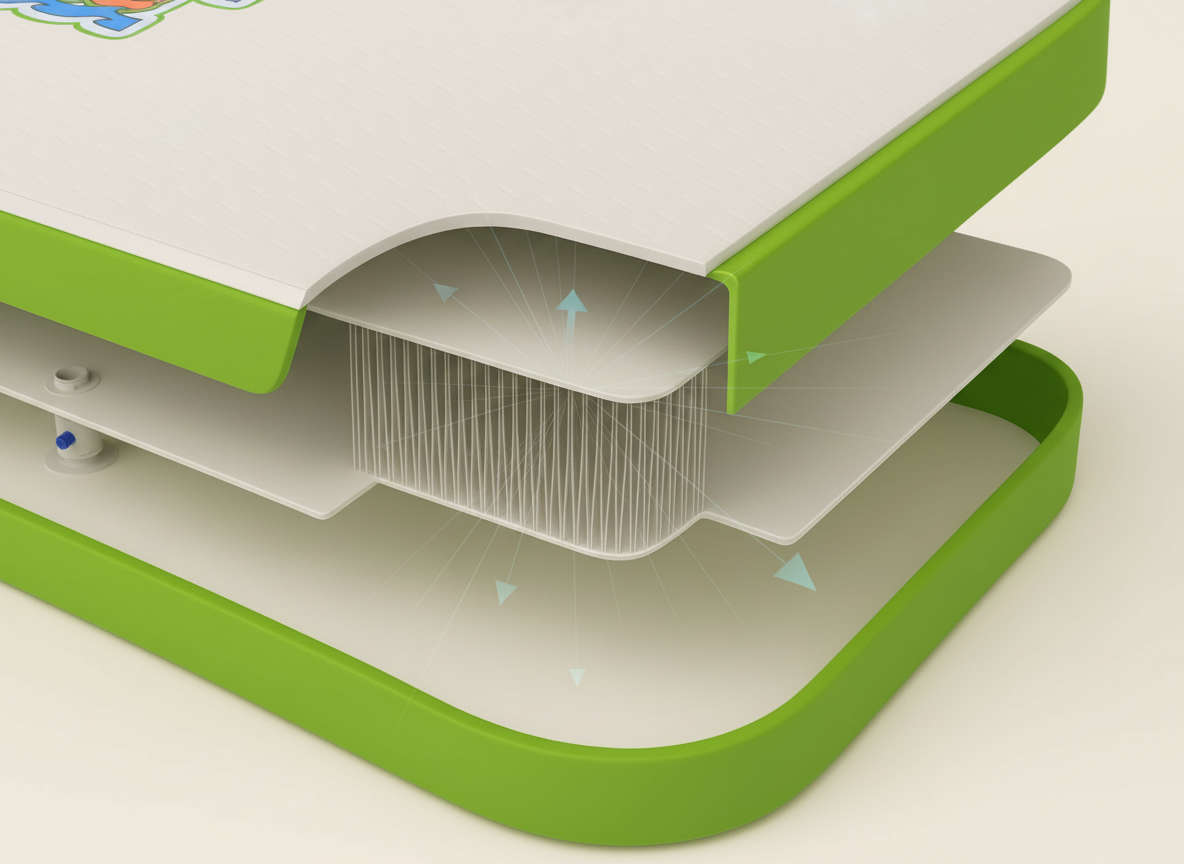 Heat-welded seams and reinforced edge protection inflatable platform