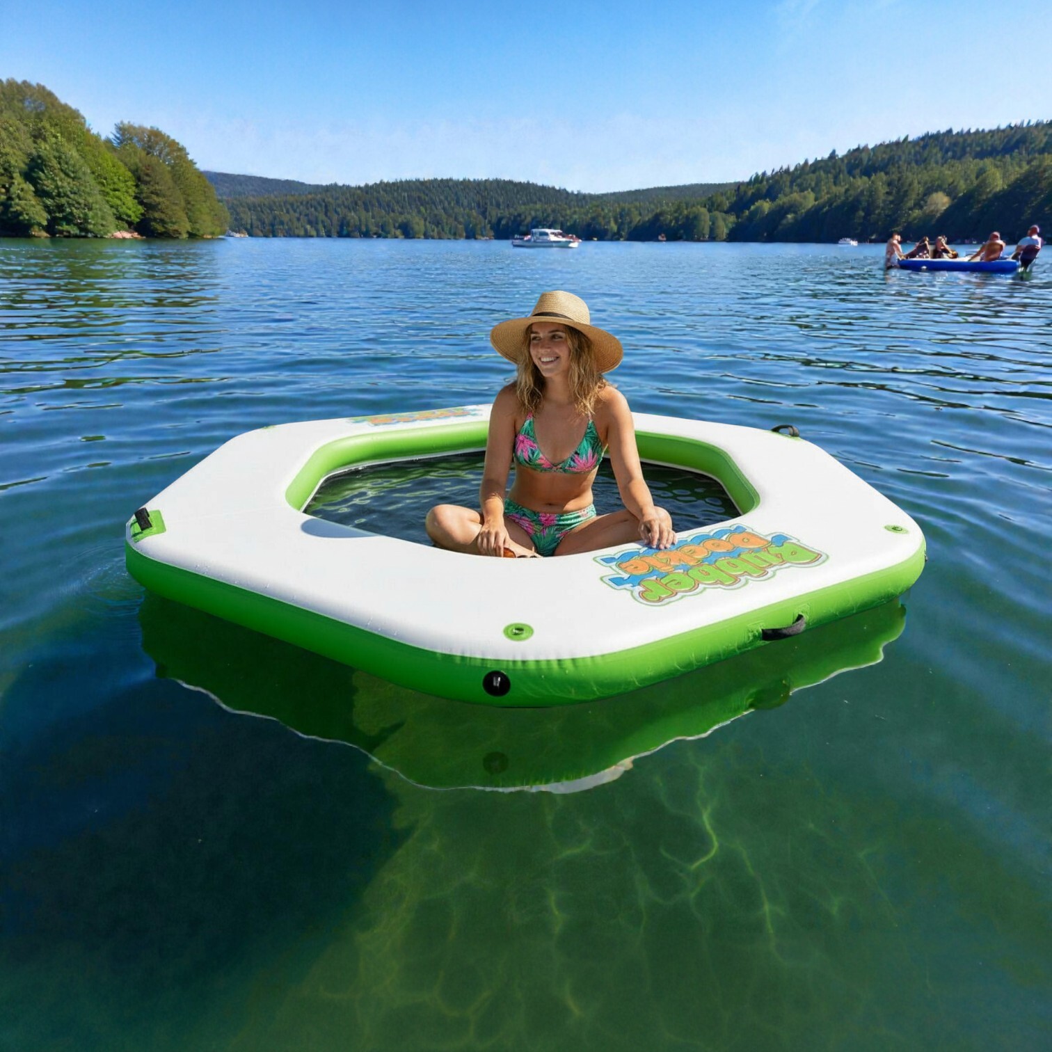 Relaxing on the Rubber Dockie Hex Inflatable