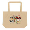 Large Farm Life Tote Bag