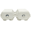 White iMagic2® Max - 4-Egg Super Jumbo Flat Top-Paper Pulp Carton - closed view