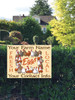 Small yard Sign on a farm that says Fresh Local Eggs, Brown & Orange Chickens