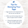 tips for stamping directly onto your eggs