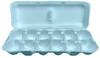 Blank 12 Egg Blue Styrofoam Egg Carton - inside view