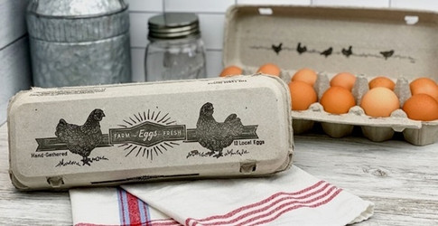 Rustic Farm, Egg Carton Stamp