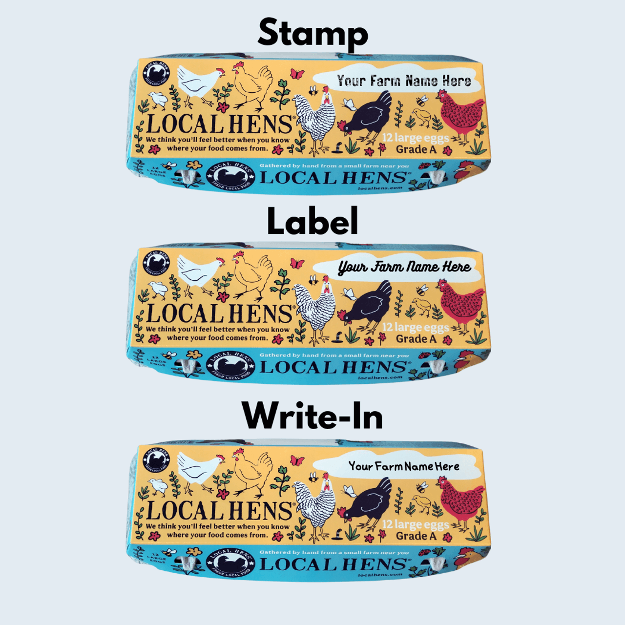 Self Inking Stamp for Personalized Egg Box Saying Hand Gathered Eggs Then  Your Farm Name as a Custom Stamp Self Inking for Business Large Rubber
