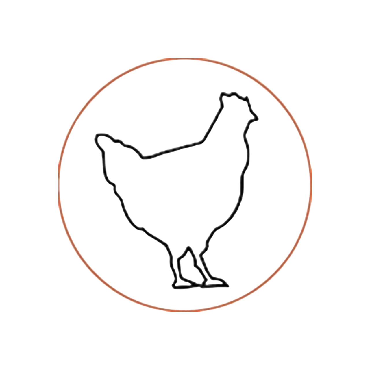 Open Here Chicken Egg Rubber Stamp