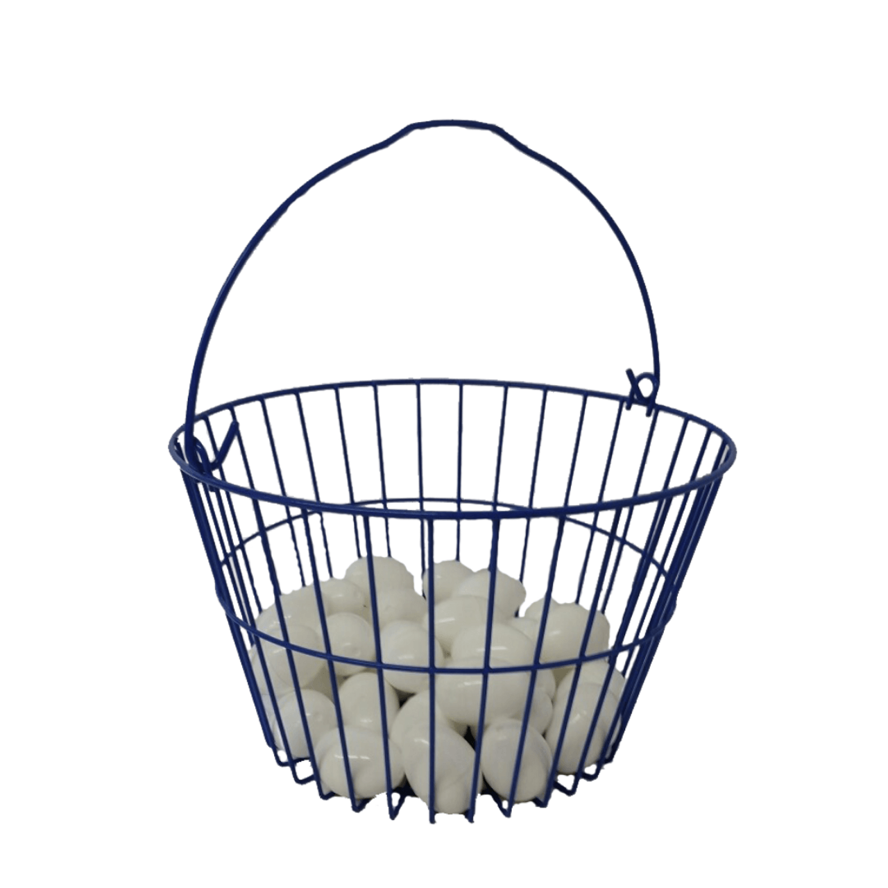 Blue Plastic Coated Wire Egg Basket for Collecting Chicken Eggs