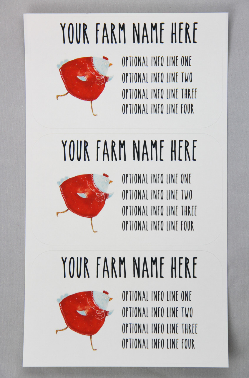 Ducks & Eggs - Medium Custom Egg Carton Label