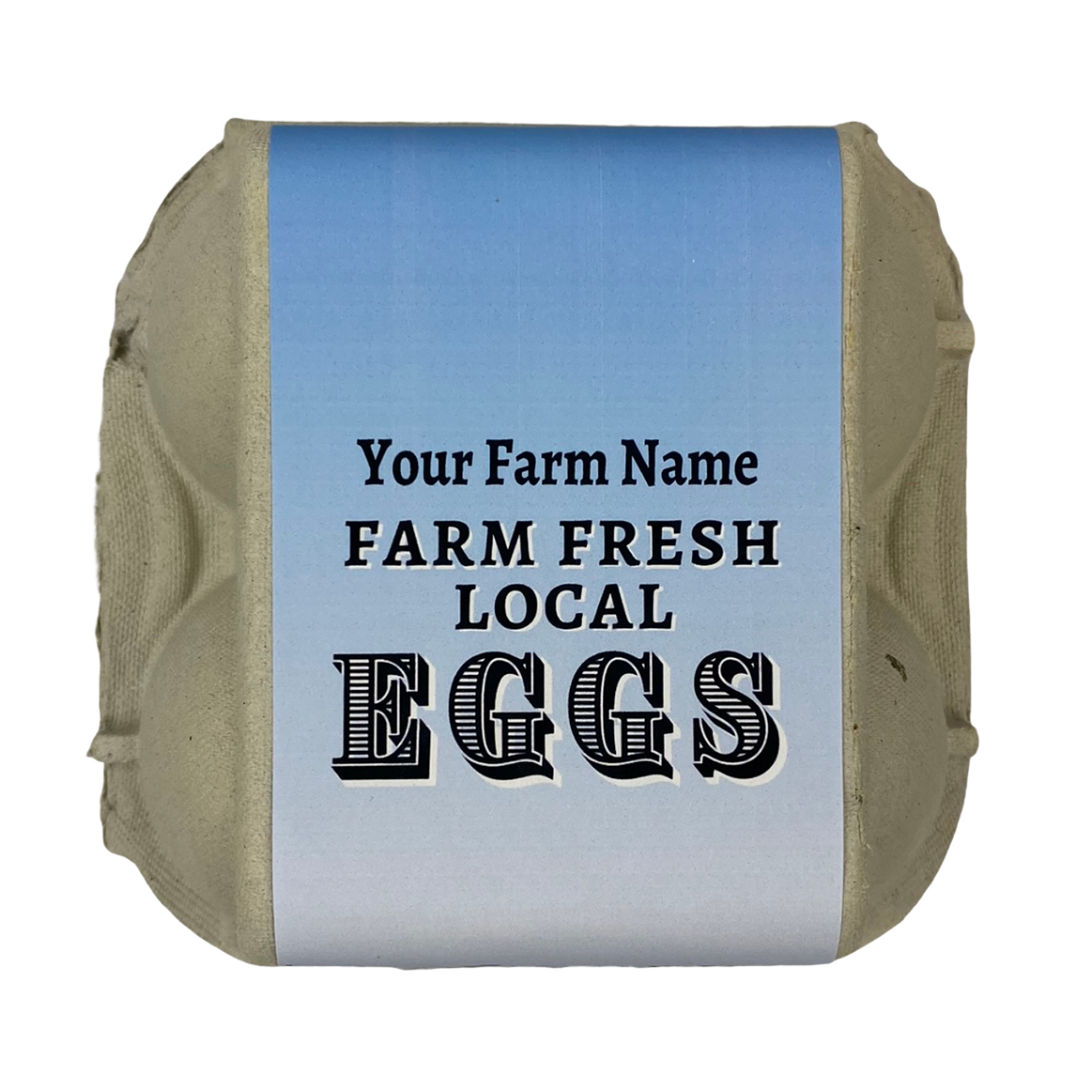 4-Egg iMagic Custom Carton Label - Ducks & Eggs