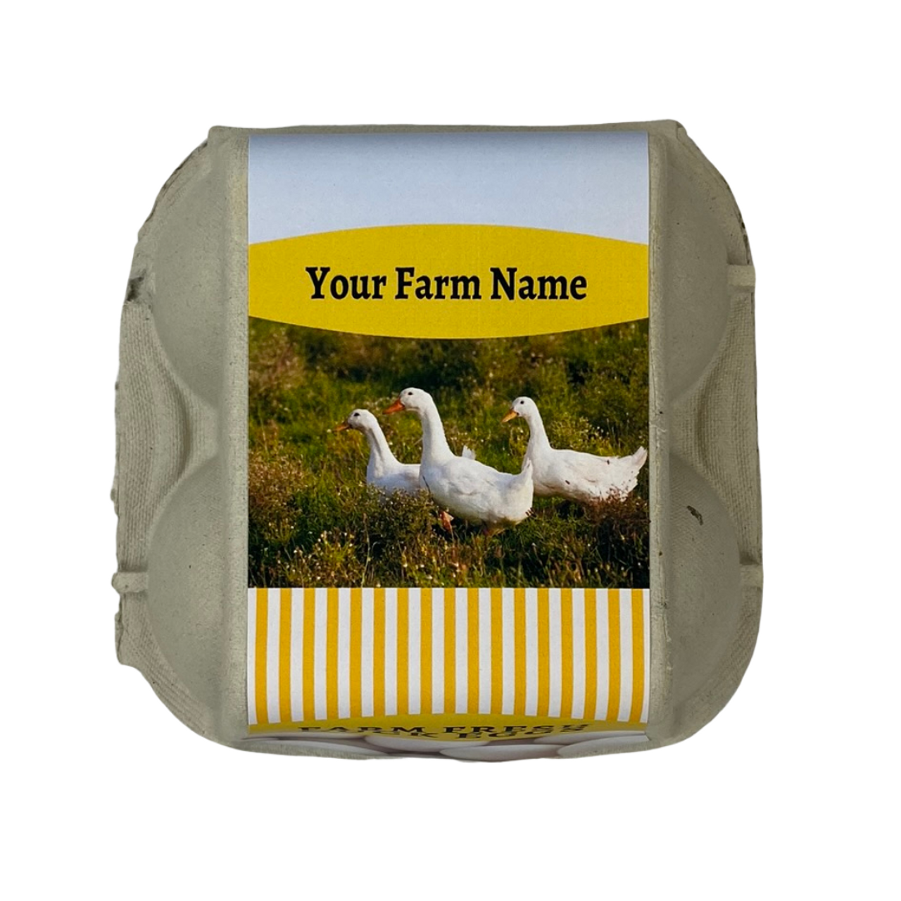 Ducks & Eggs - Medium Custom Egg Carton Label