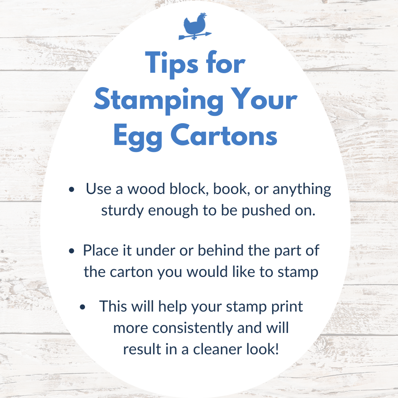 Customizable Farm Name Stamp for Top of Egg Carton